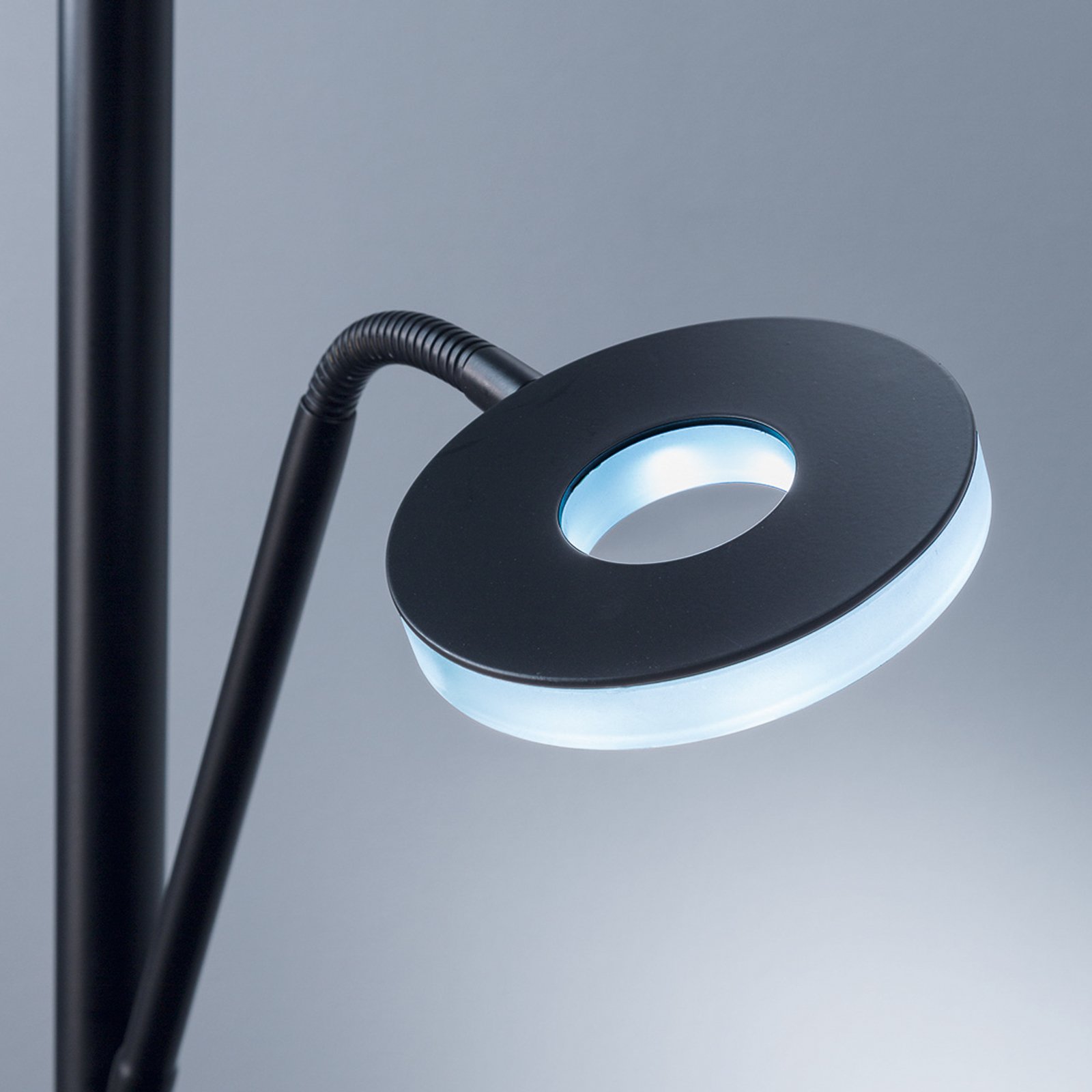 LED-Stehleuchte Dent, schwarz, 180 cm, CCT, 2-flammig LED-Stehleuchte Dent, schwarz, 180 cm, CCT, 2-flammig