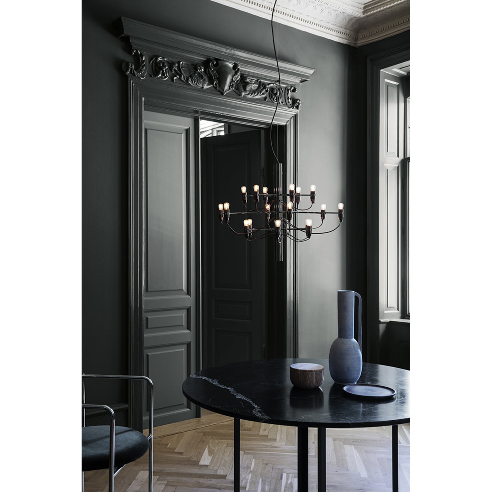 2097/18 LED Pendelleuchte Scharz FLOS - Wohnzimmer - Metall