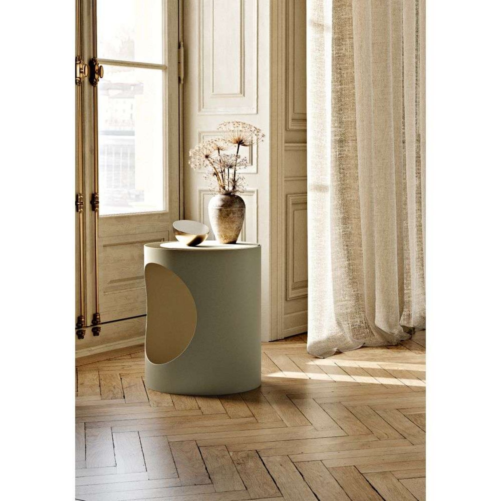 Tabl Side Table Grey Beige - Woud