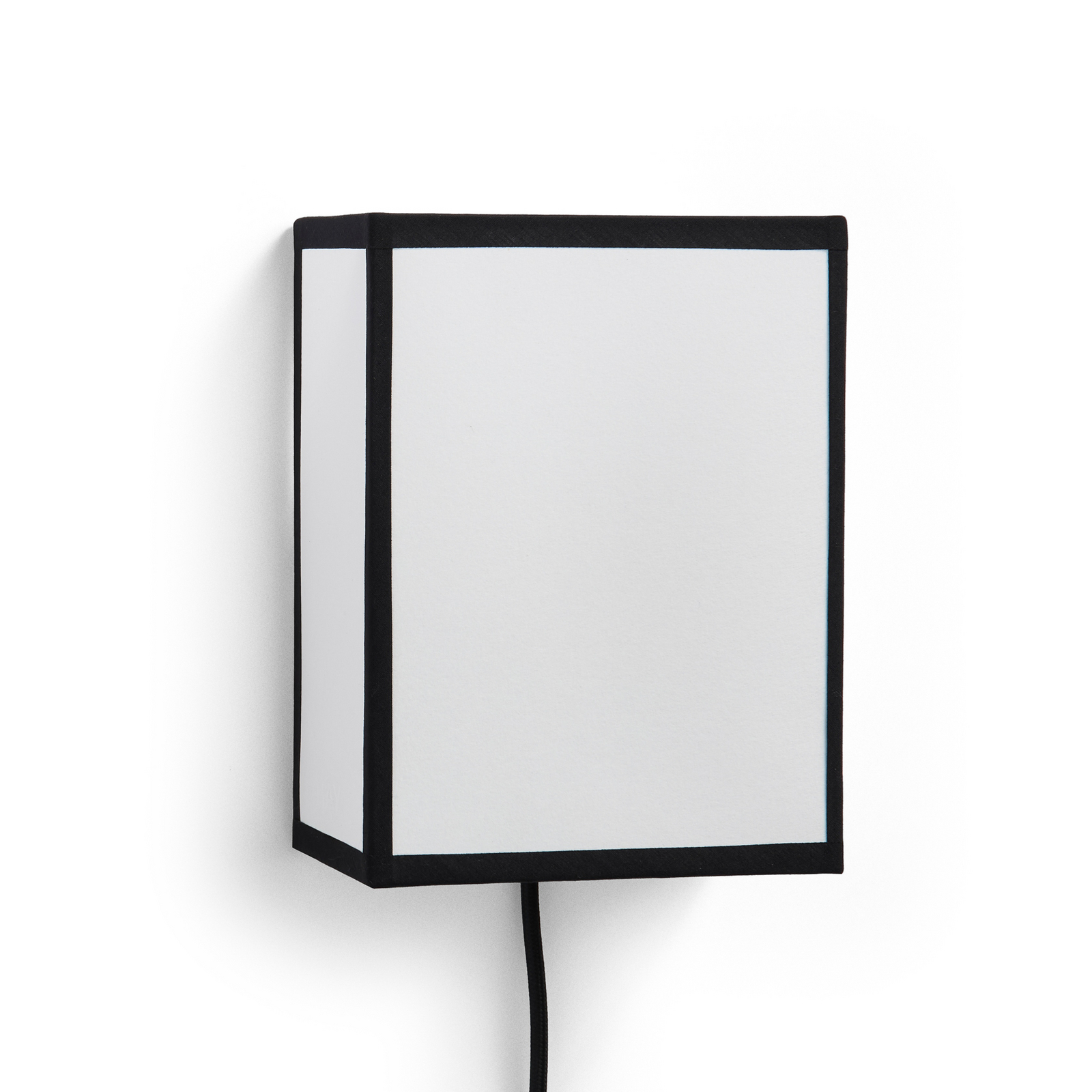 Applique murale Ava, blanc/noir, hauteur 21 cm, à brancher, E14 - HAY