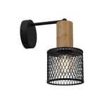 Sobresa wall light with a latticed lampshade