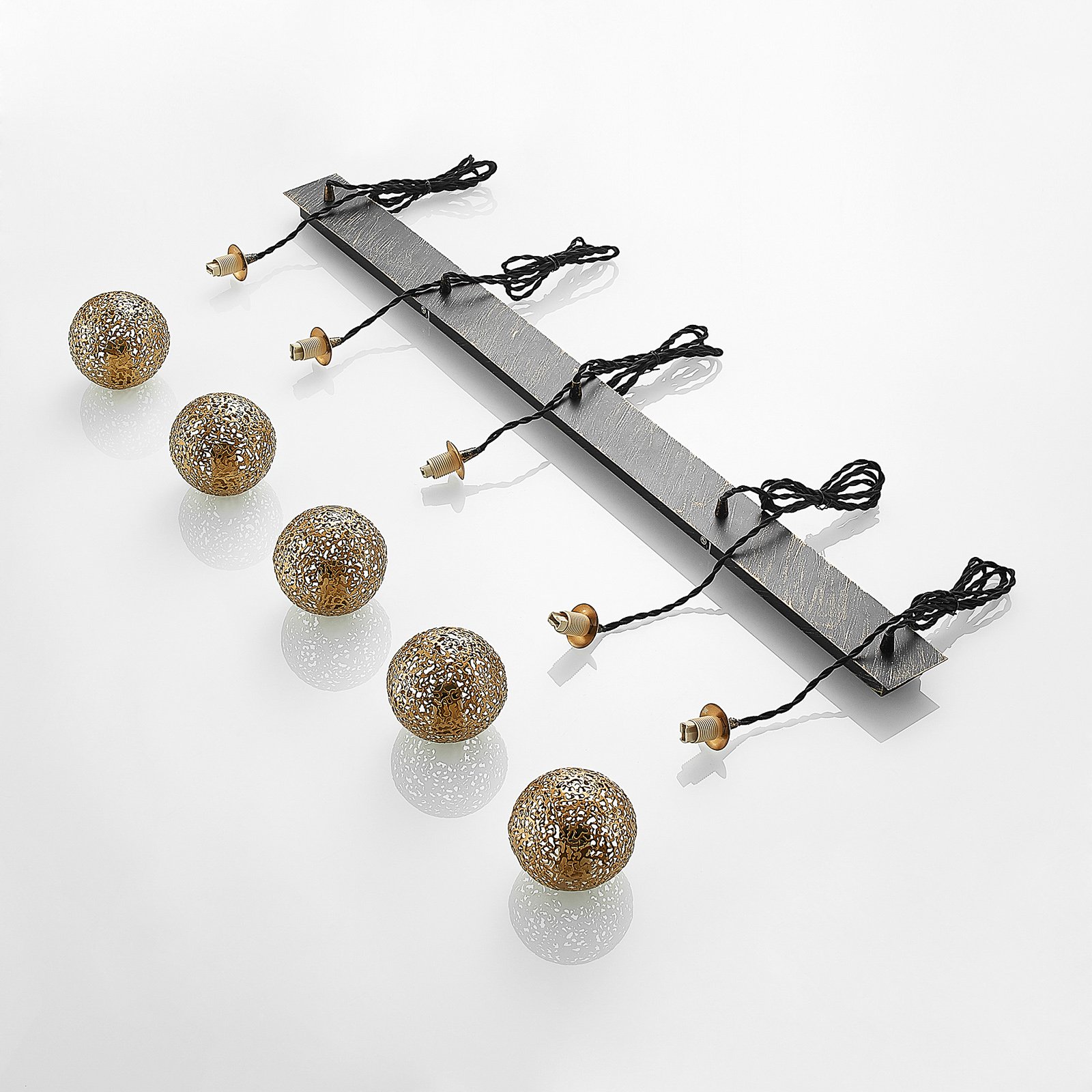 Zale 5 Lampa Wisząca Gold/Black - Lucande