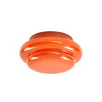 Plafonnier Leilani, orange, E27, Ø 35 cm, verre - Lucande