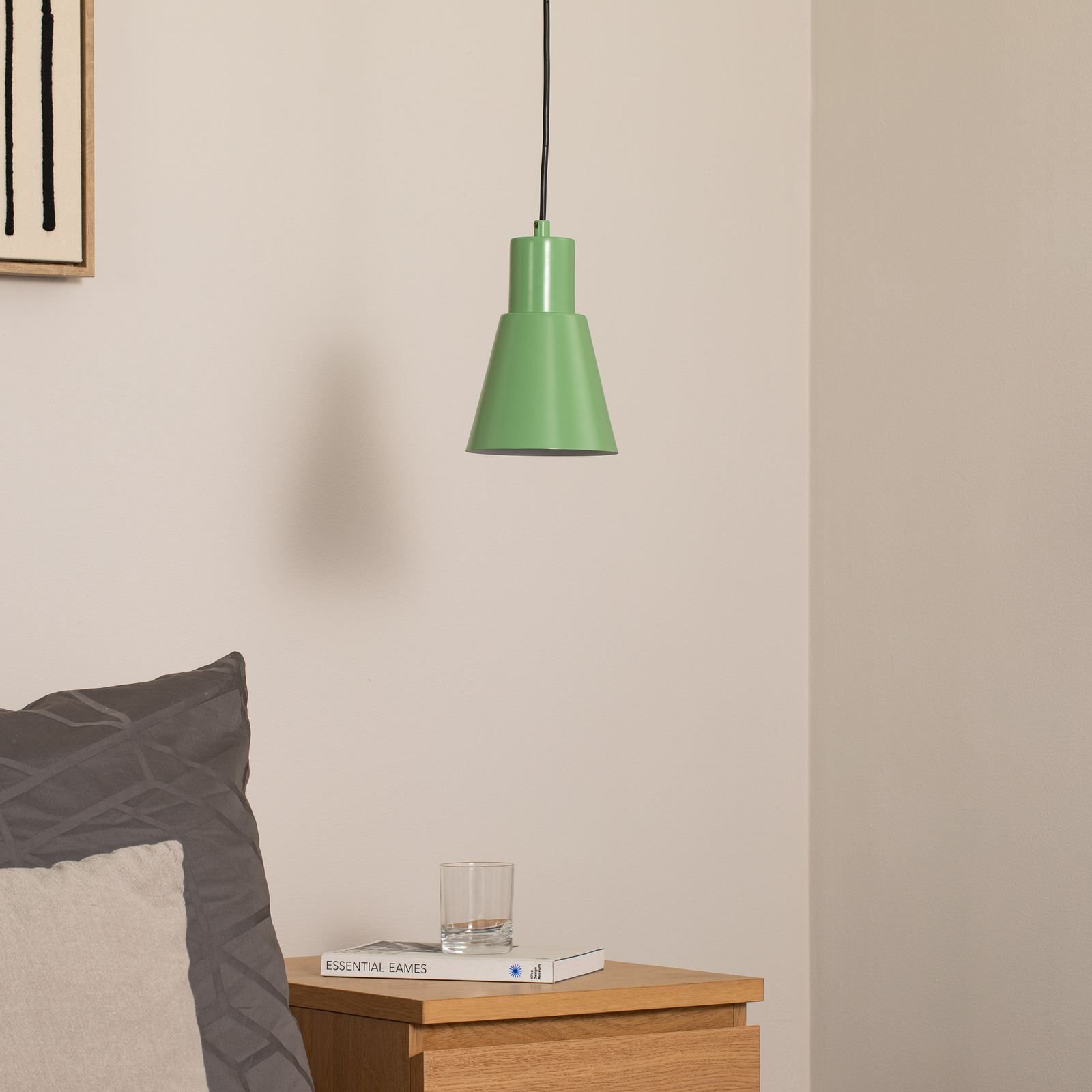 Konikkem-riippuvalaisin, mintunvihreä, metalli, Ø 14 cm, E27 Konikkem-riippuvalaisin, mintunvihreä, metalli, Ø 14 cm, E27