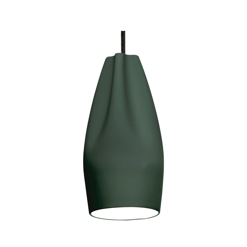 MARSET - Pleat Box 13 Suspension E27 Sombre Vert/Blanc