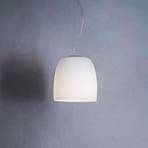 Prandina Notte S3, závesná lampa, opálová biela