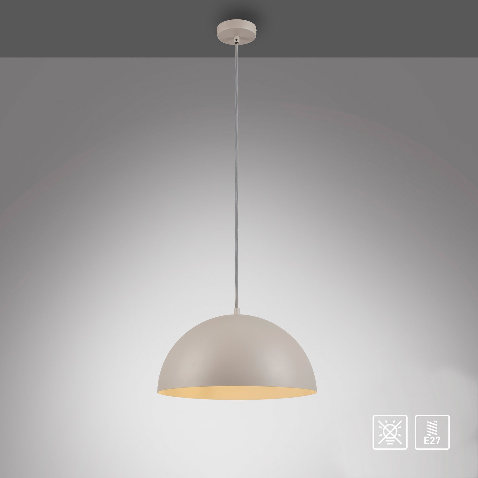Schöner Wohnen Ali Sandbrise pendant light, iron, Ø 38 cm E27 Schöner Wohnen Ali Sandbrise pendant light, iron, Ø 38 cm E27