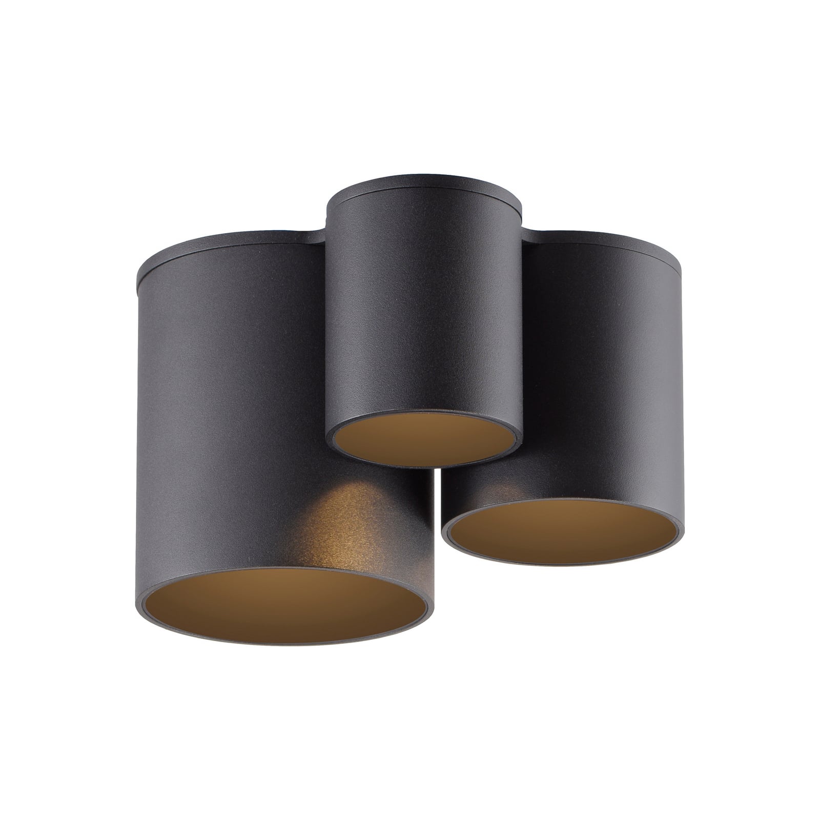 Point LED-Bad-Deckenlampe schwarz, 18cm, 3-flg., IP44 - PURE Point LED-Bad-Deckenlampe schwarz, 18cm, 3-flg., IP44 - PURE