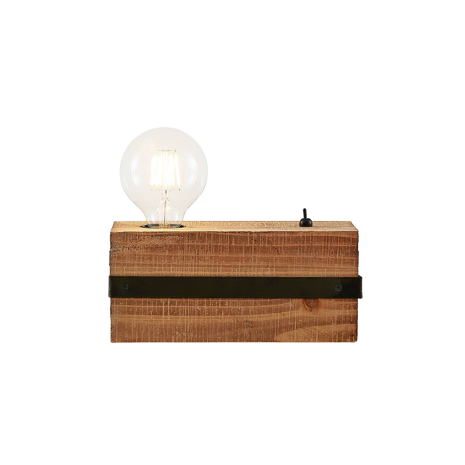 Lindby Sverina asztali lámpa fából, egy izzós