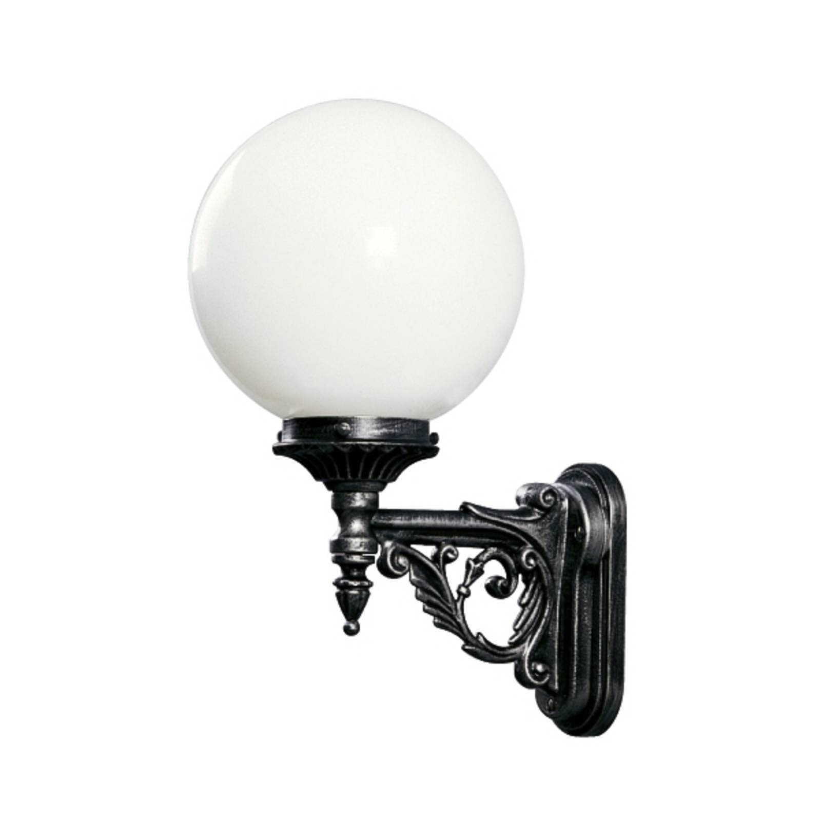 Albert Leuchten Decorative outdoor wall light SIL 159, die-cast aluminium, opal glass, E27, 75 W, energy efficiency: A++, H: 47.5 cm