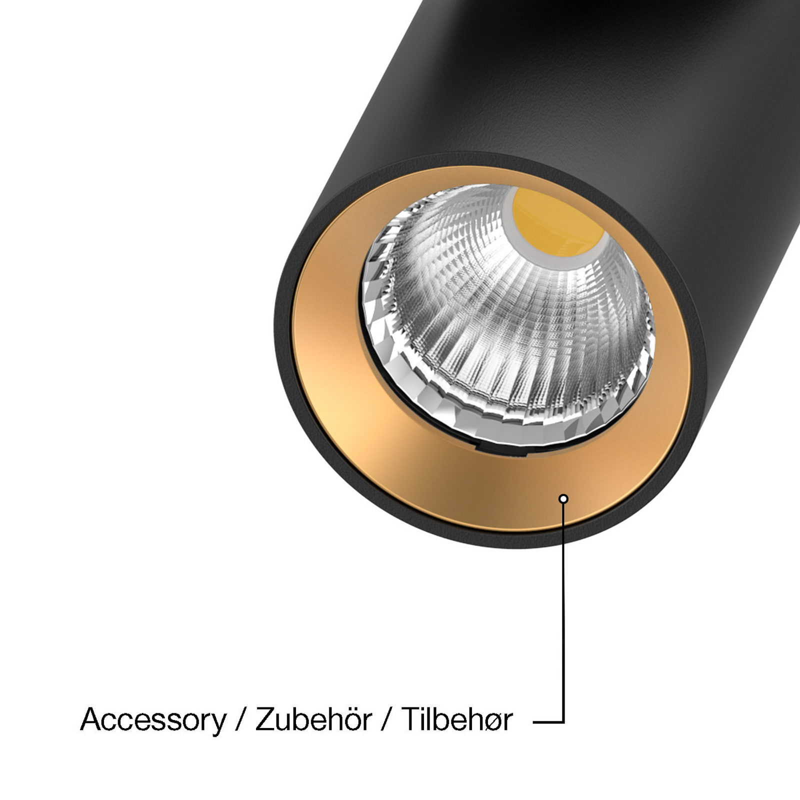 SLC spot wpuszczany LED ART, 1-punktowy, czarny, 2700 K, aluminium