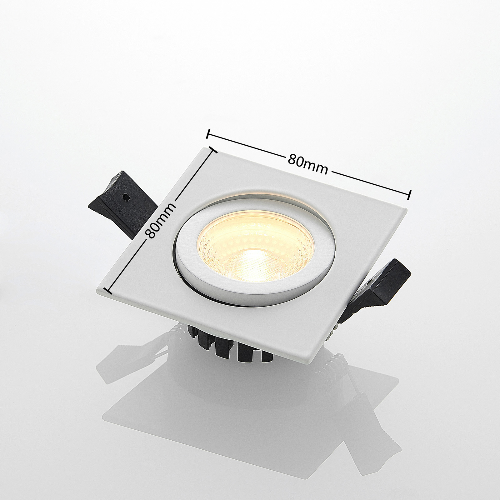 Arcchio Dacio LED downlight hoekig 36° IP65, 4W