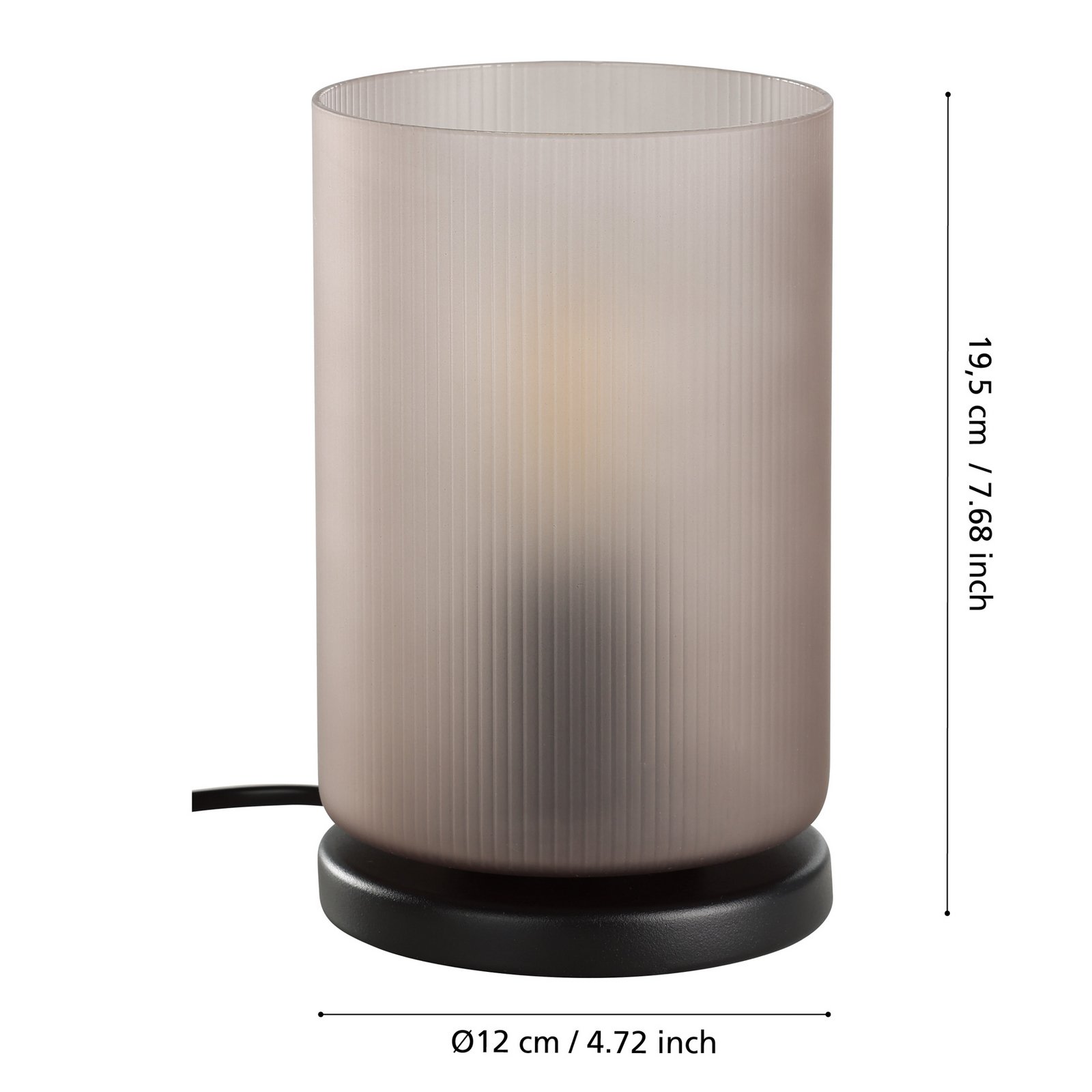 Stolová lampa Colomera, čierna/sivá