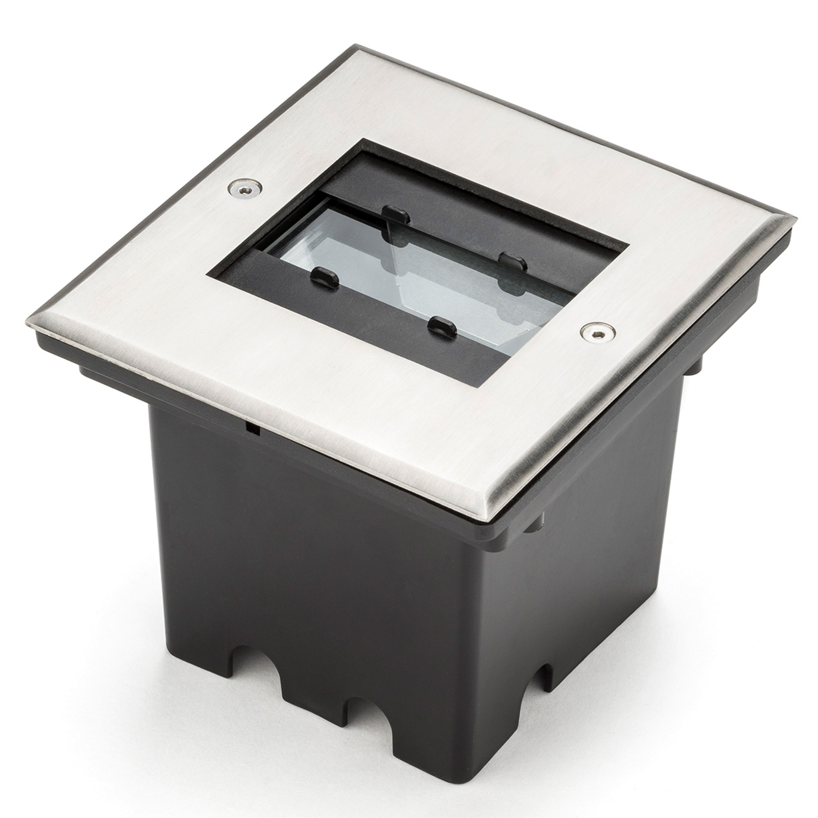 Konstmide Malte LED deck light, flexible light outlet, 9 W, aluminium, glass, 3 W, energy efficiency: A+, L: 18.5 cm, W: 15.5 cm, H: 1 cm