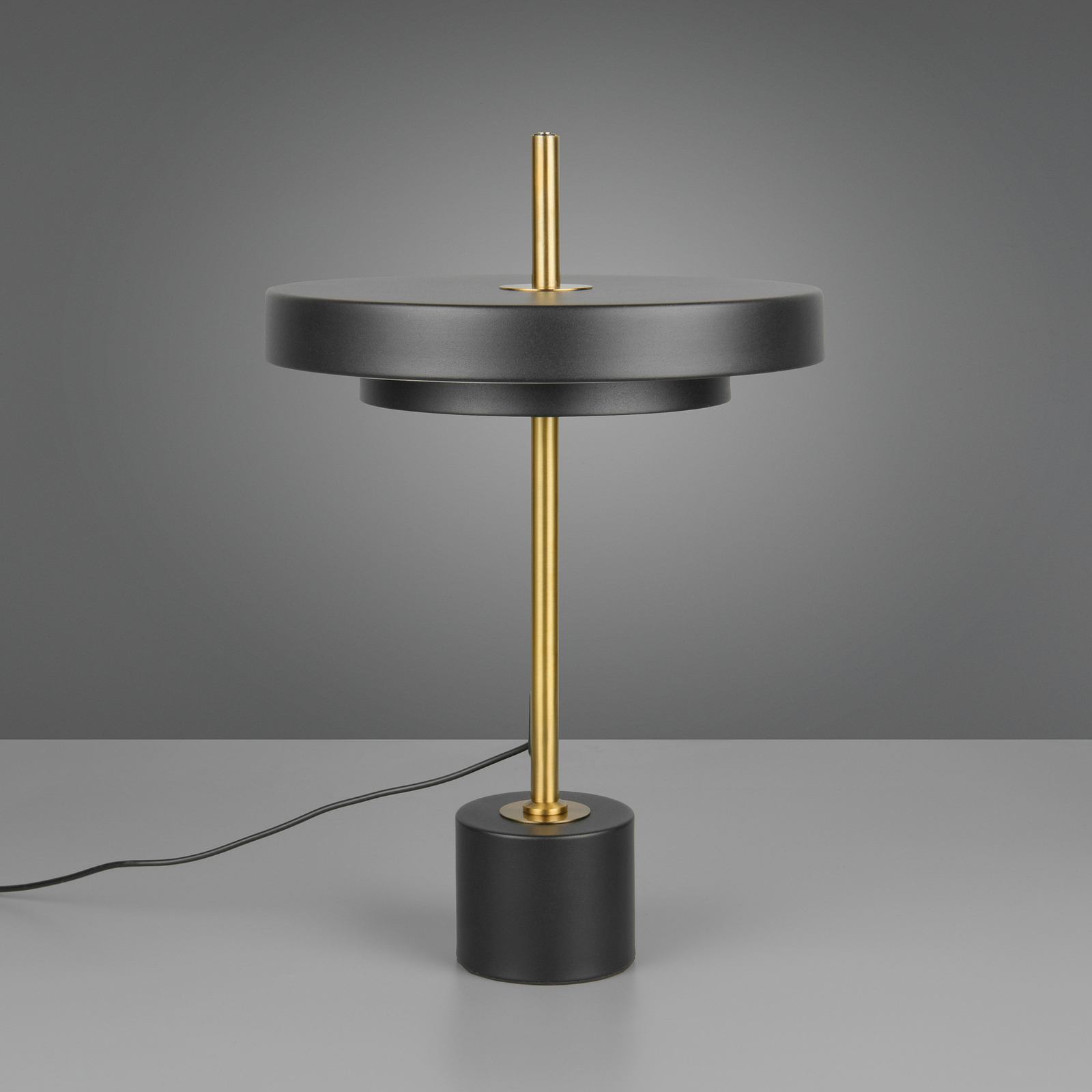 Lampada LED da tavolo Keaton, nero/oro, altezza 45 cm, CCT Lampada LED da tavolo Keaton, nero/oro, altezza 45 cm, CCT