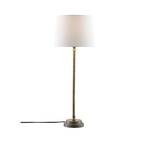 PR Home Kent table lamp, white/brass, conical lampshade