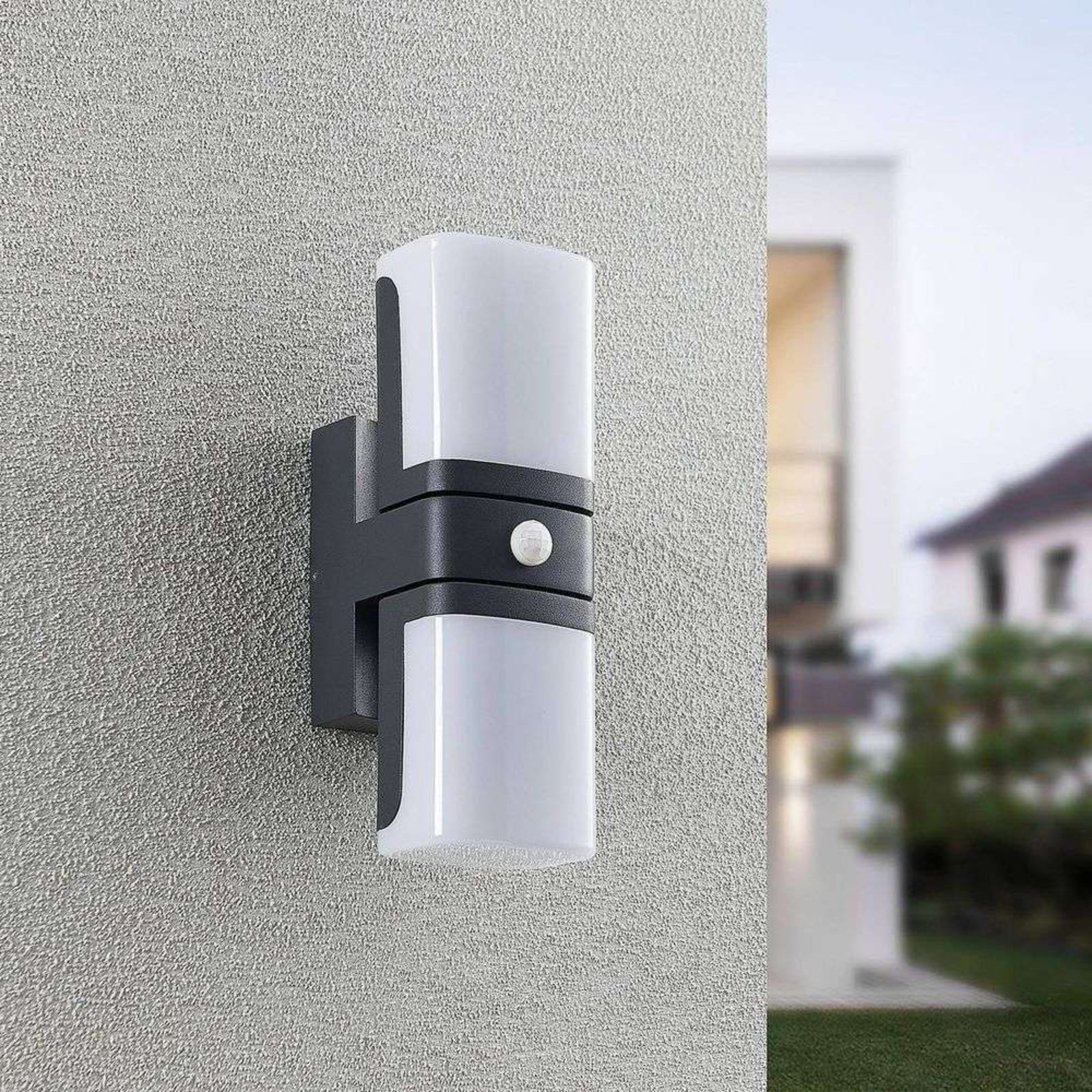 Jasiah Up/Down Aplica de Exterior w/Sensor Dark Grey - Lindby