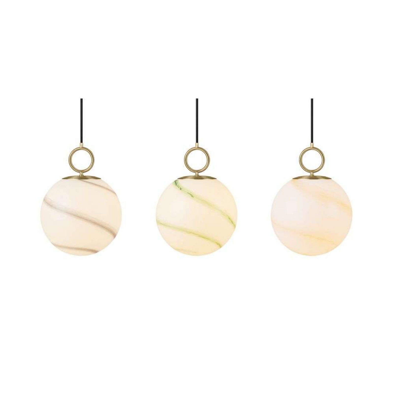 Stockholm Pendelleuchte Ø25 Marble Grey Halo Design - Wohnzimmer - Glas