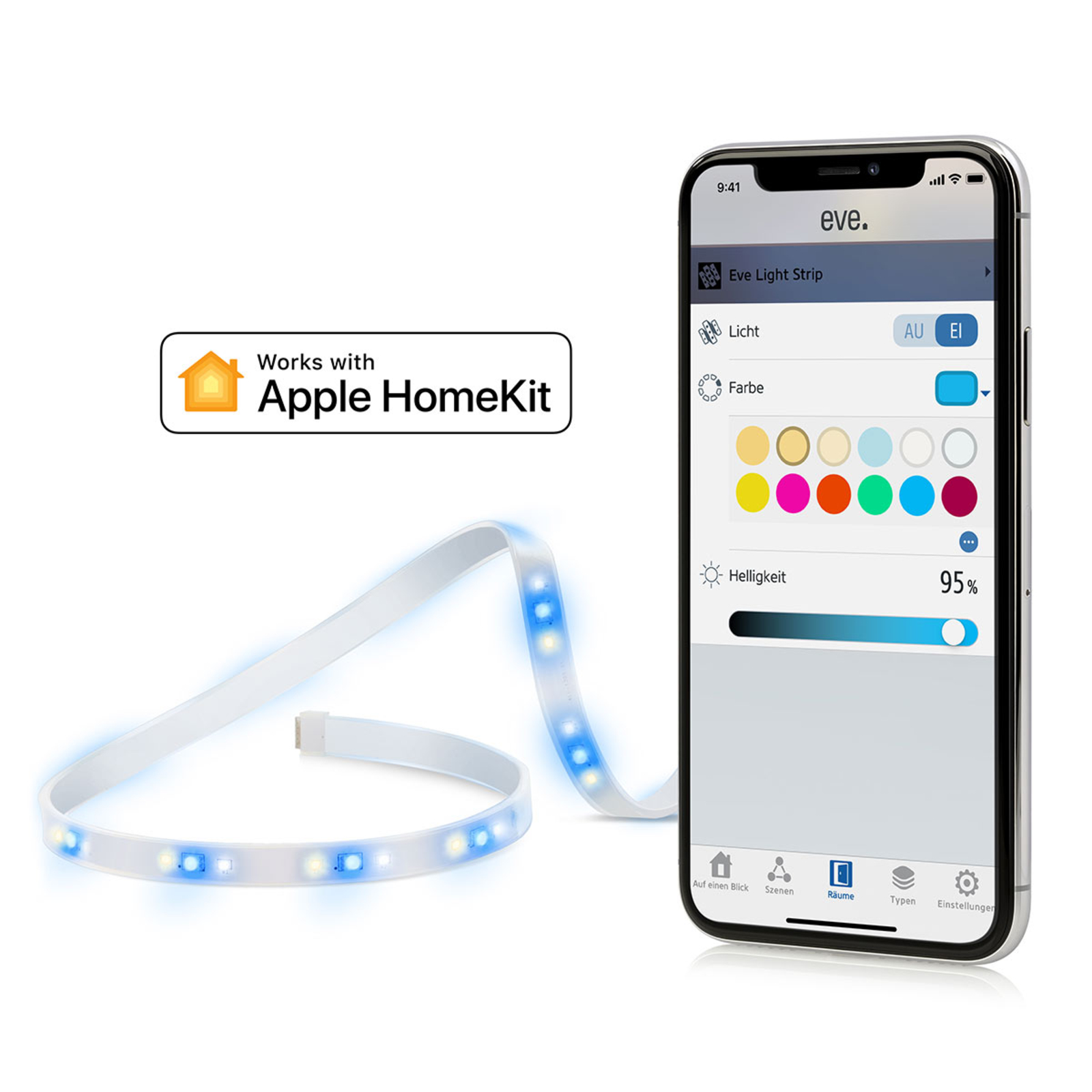 licens gennemførlig krysantemum Eve Light Strip LED Apple HomeKit, 2 m basissæt | Lampegiganten.dk