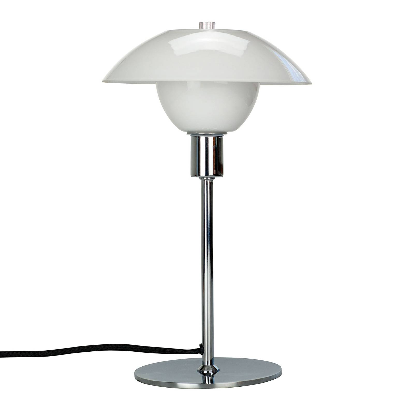 Dyberg Larsen Bergen bordlampe, glasskærm Ø 20cm