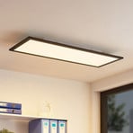 Lindby LED-paneeli Nelios, 80 x 30 cm, 4 000K, musta, metallia