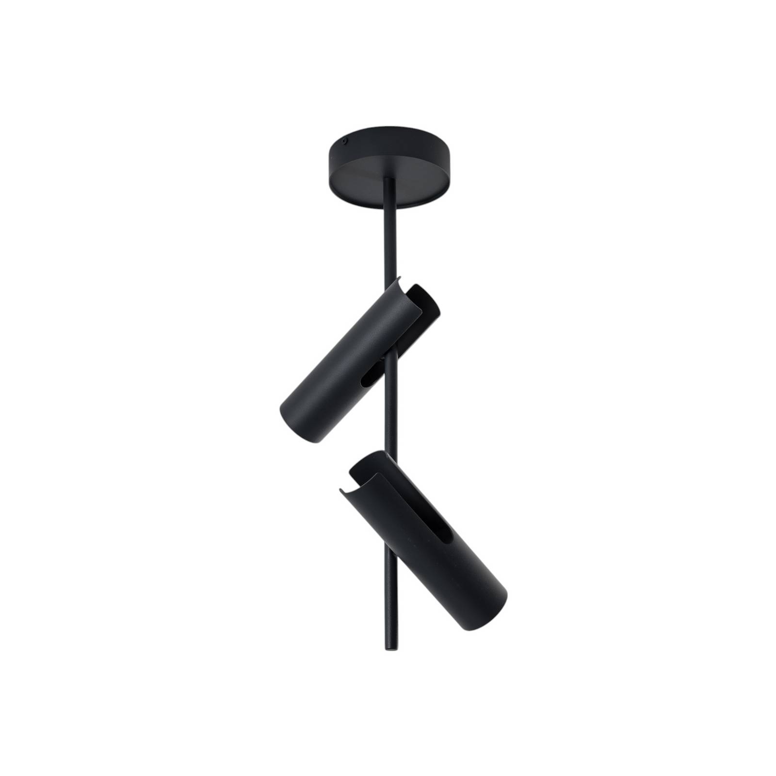 Deckenspot Leda 2, anthrazit, 2-flammig, Stahl, Höhe 55 cm günstig online kaufen