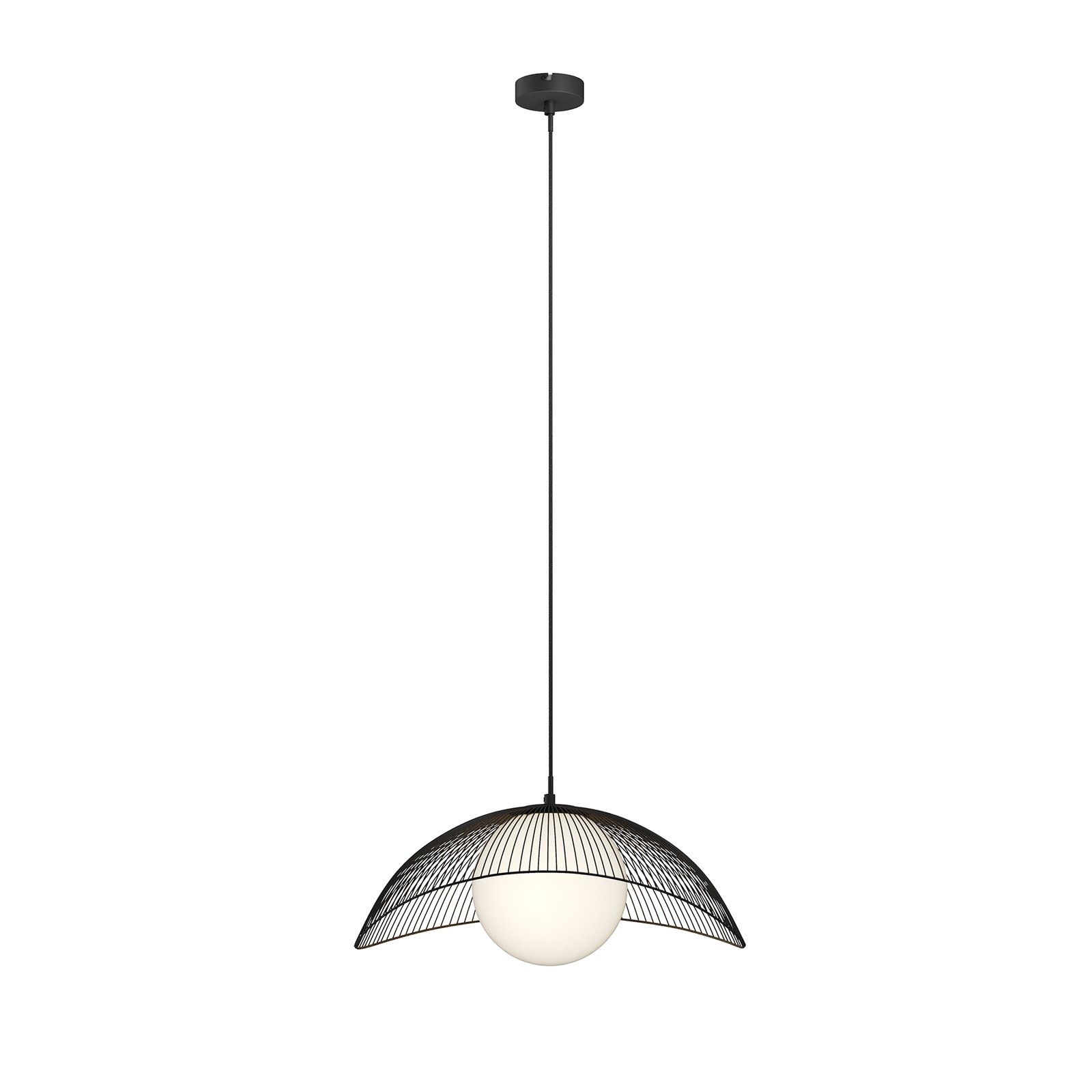 Fabronia Függőlámpá Opal/Black - Lindby