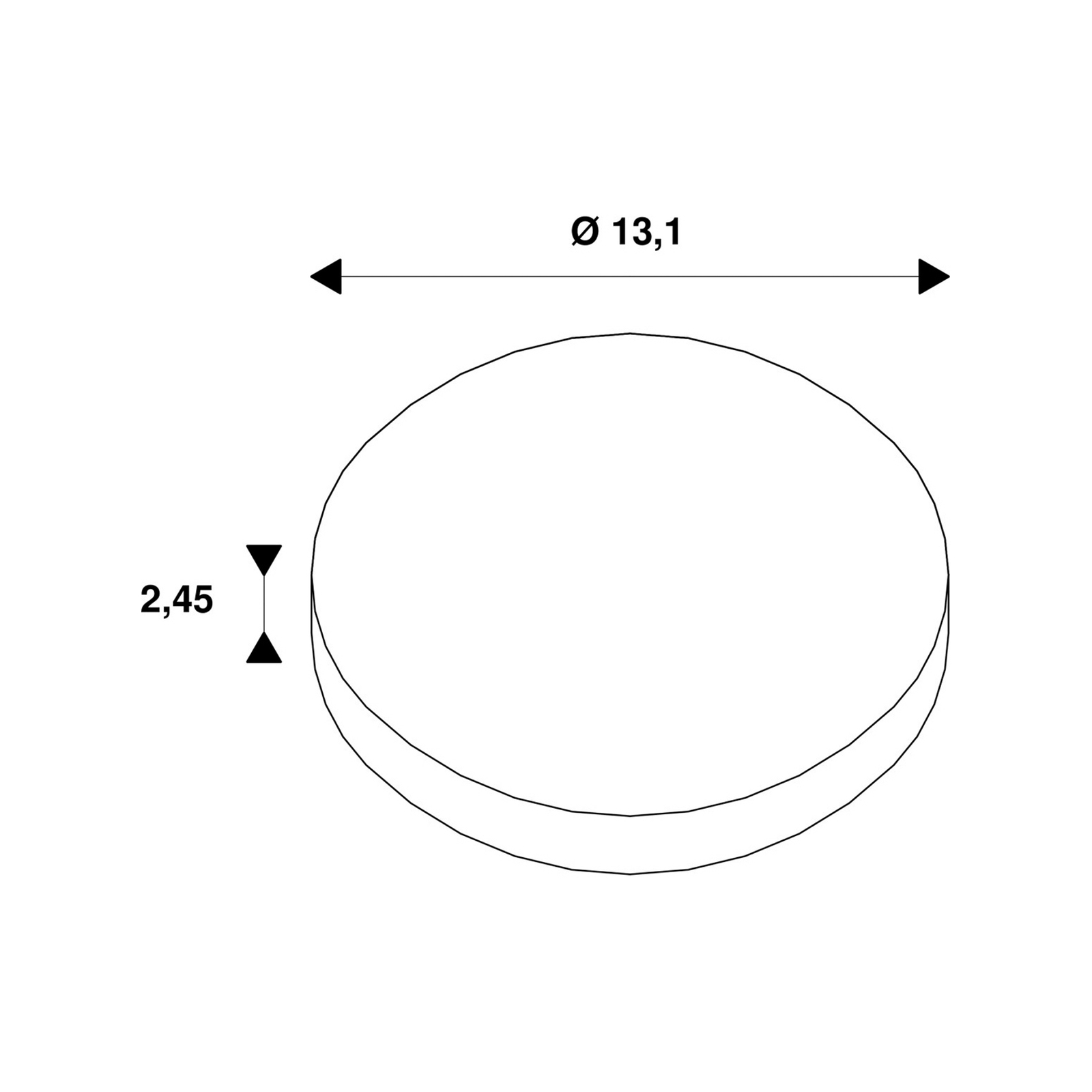 Inel decorativ SLV Cyft, alamă, oțel, Ø 13,1 cm