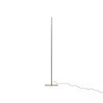 Lineal LED floor lamp, 180 cm high, matt nickel