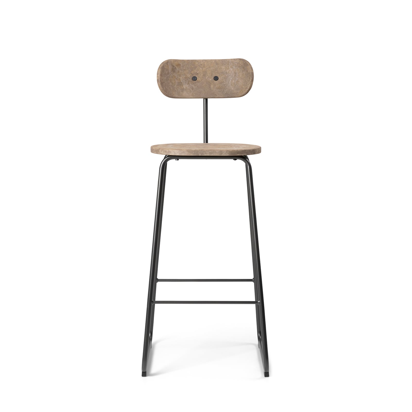 Chaise Earth Backrest, beige, acier, hauteur 104 cm - Mater