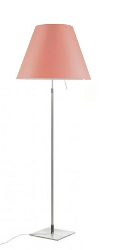 Luceplan - Costanza Stehleuchte m/Dimmer Alu/Edgy Rosa