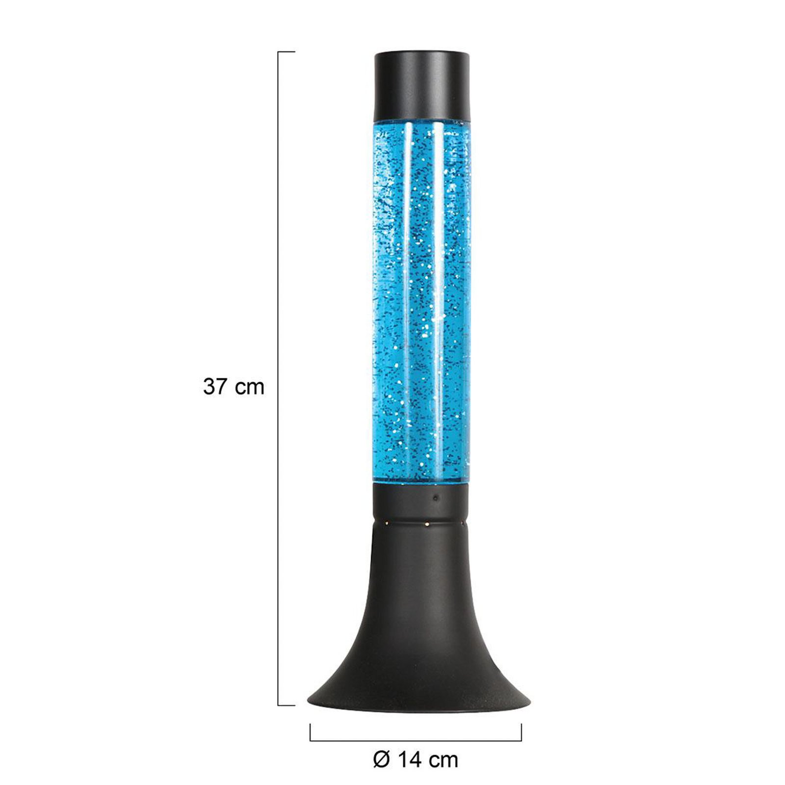 Volcan 4188 table lamp, black, glitter effect, E14