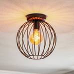 Cumera ceiling lamp with open cage shade, Ø 30cm