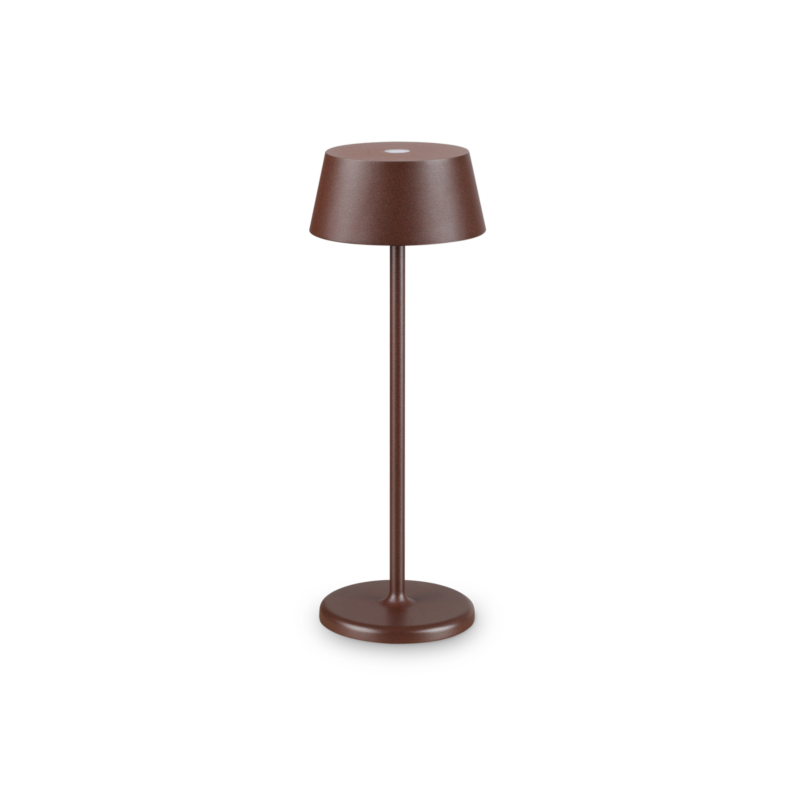 Ideal Lux LED rechargeable outdoor table lamp Pure brown metal 32 cm