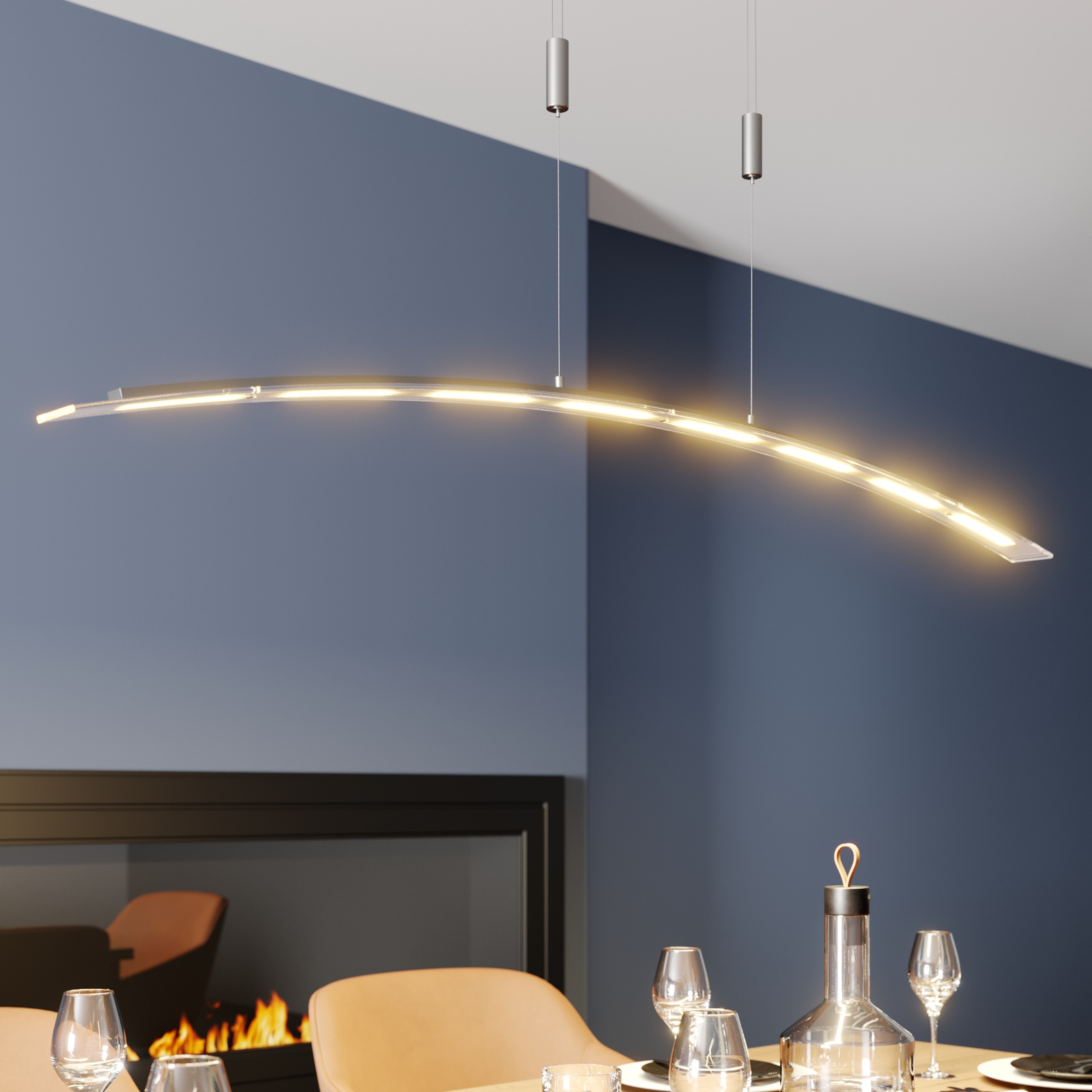 Manon: lámpara colgante LED de altura ajustable