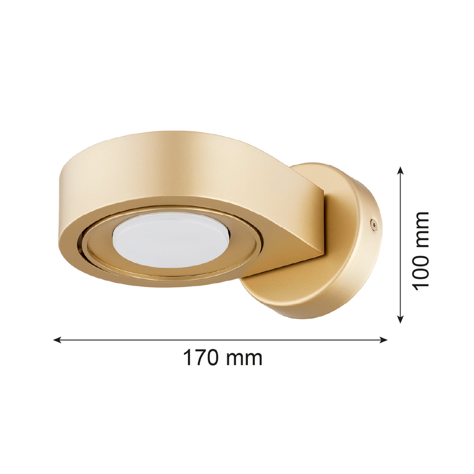 Foco de pared Lili, dorado, Ø 14 cm, GX53 Foco de pared Lili, dorado, Ø 14 cm, GX53