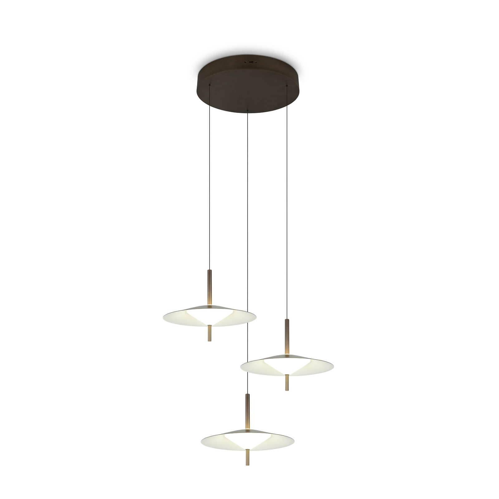 LED piekaramā lampa „Amalo“, platīna krāsā, Ø 67 cm, metāla, CCT, 3 spuldzes. LED piekaramā lampa „Amalo“, platīna krāsā, Ø 67 cm, metāla, CCT, 3 spuldzes.