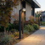 Arcchio LED-väglampa Kovato, höjd 95 cm, mörkgrå, IP65