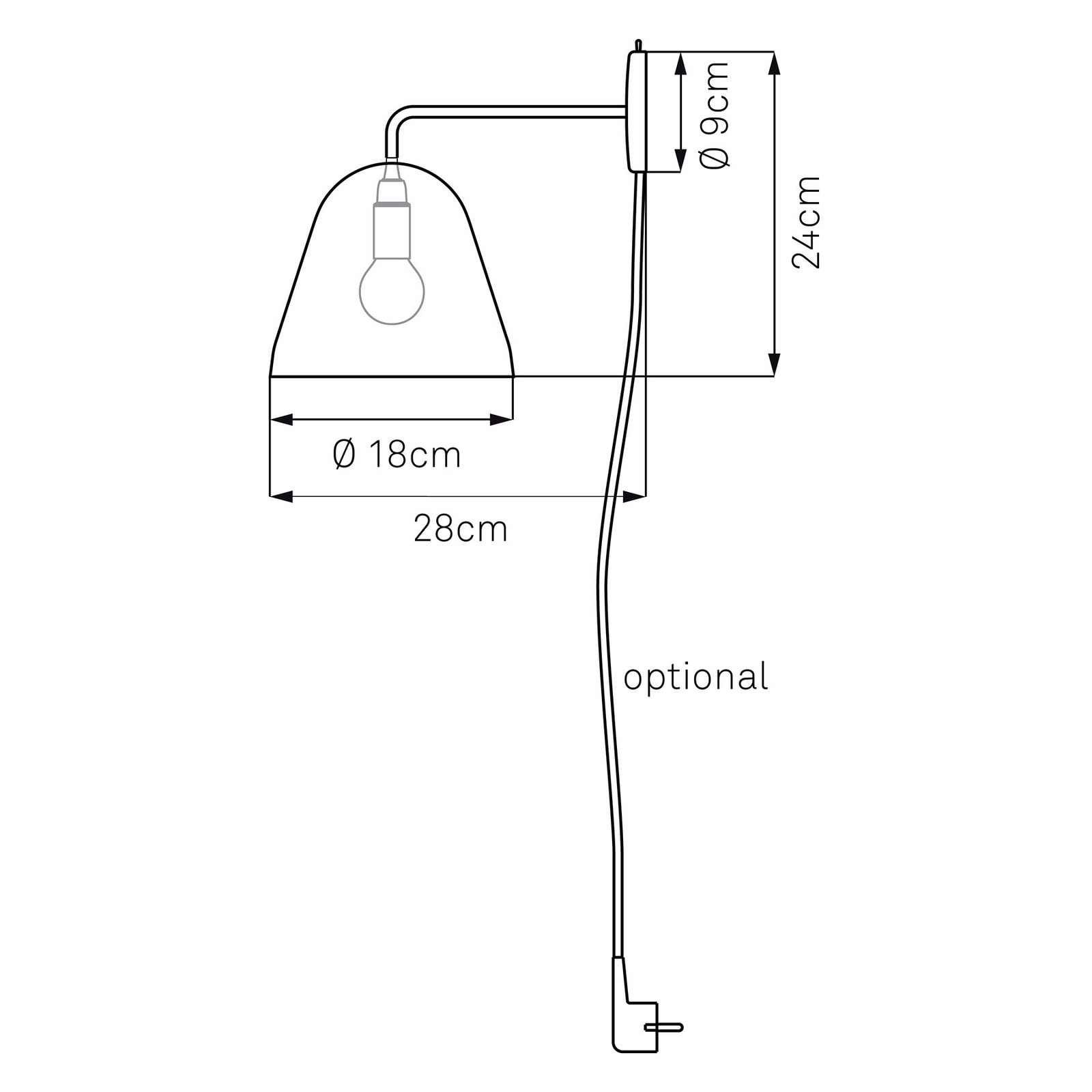 Nyta Tilt Wall Wandleuchte mit Stecker