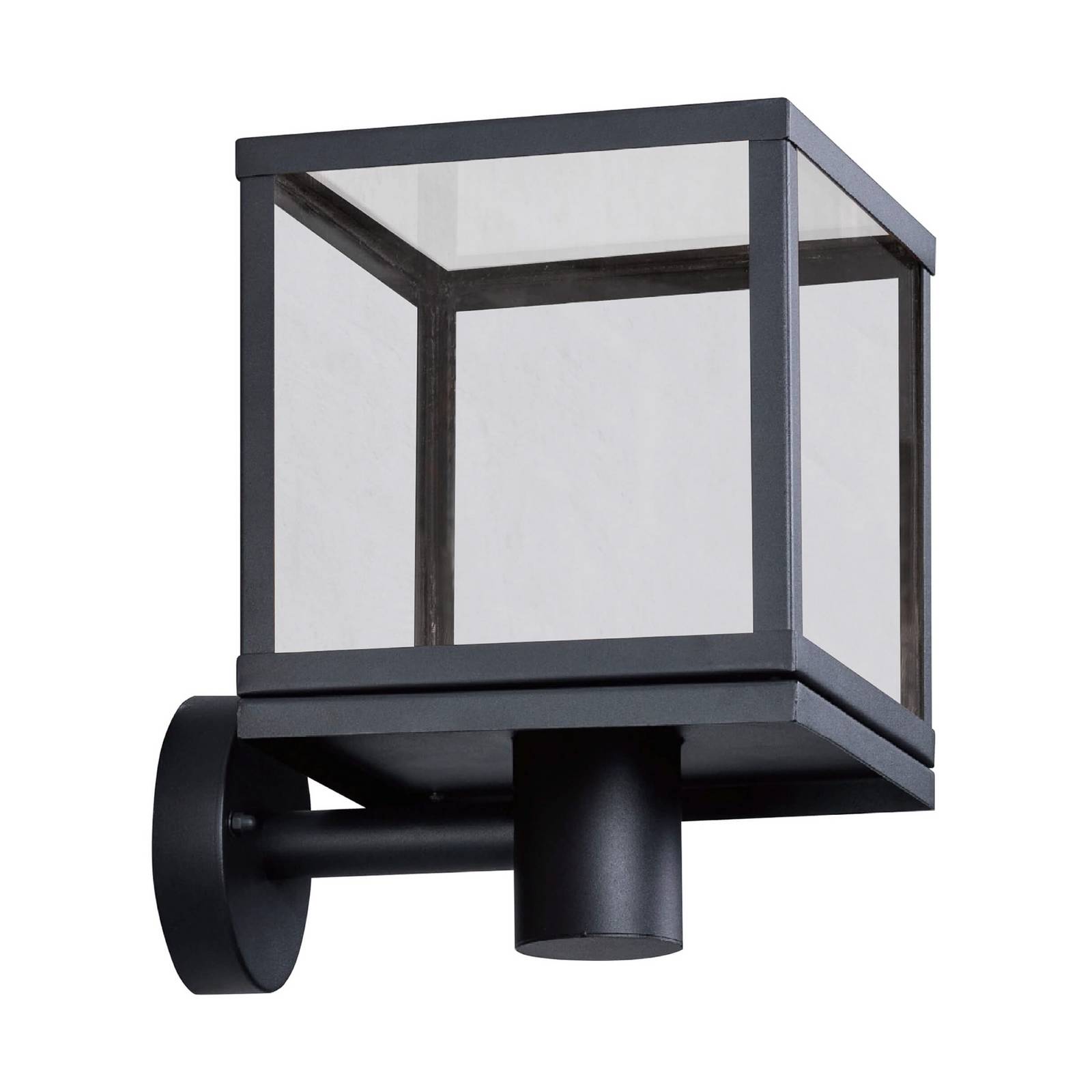 SEGULA Außenwandlampe Modern, Edelstahl, Glas, schwarz, E27