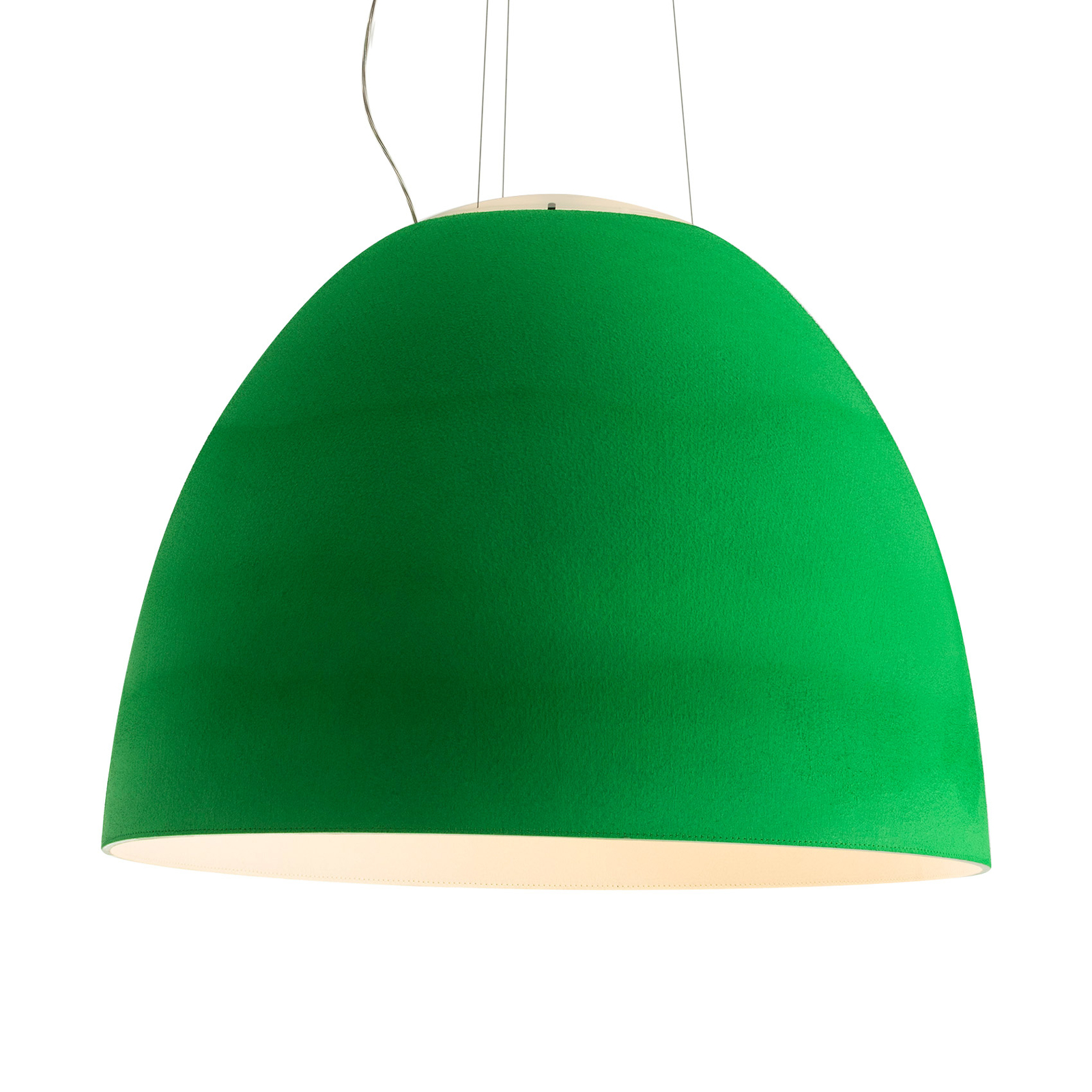 Artemide Nur Acoustic LED hanging light, green