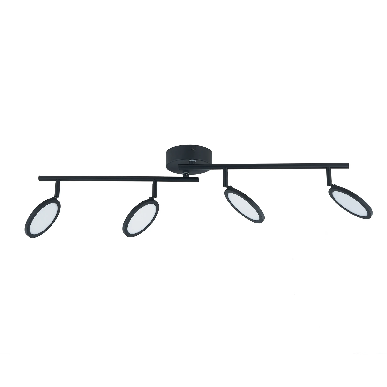 Lindby LED kohtvalgusti Manel, must, raud, 82 cm pikk, 4.flg.