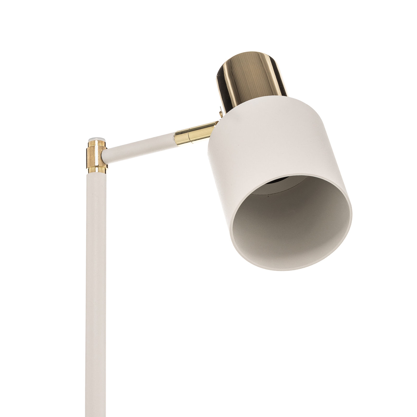Stojací lampa Destin, nastavitelná bílá/mosaz