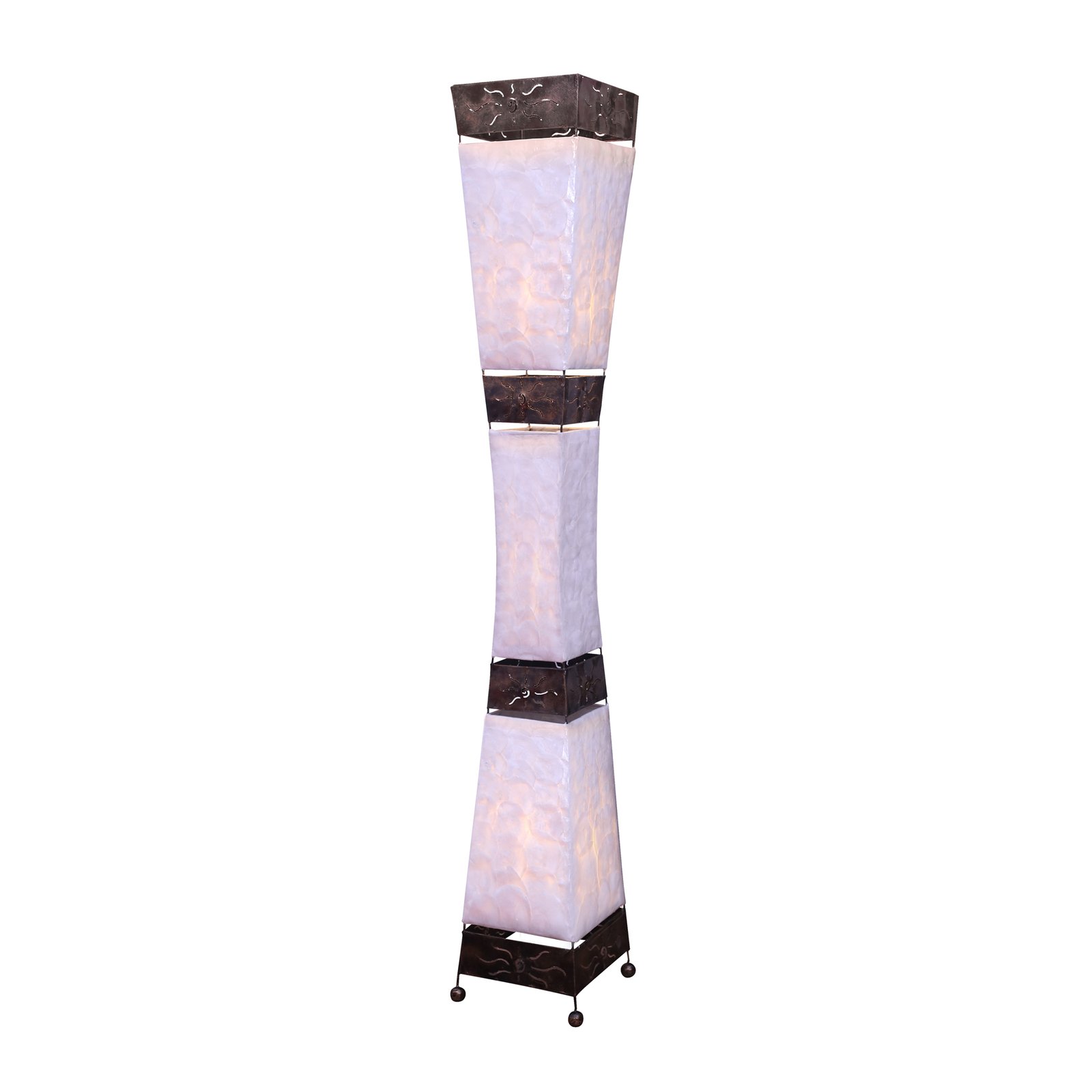 Adrian floor lamp, Capiz shells, height 150 cm