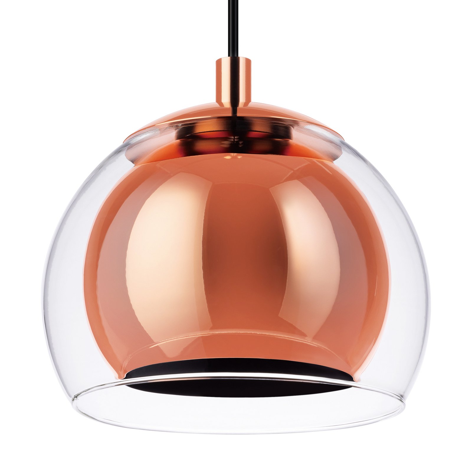 Candeeiro suspenso Rocamar 1-luz em cobre Candeeiro suspenso Rocamar 1-luz em cobre