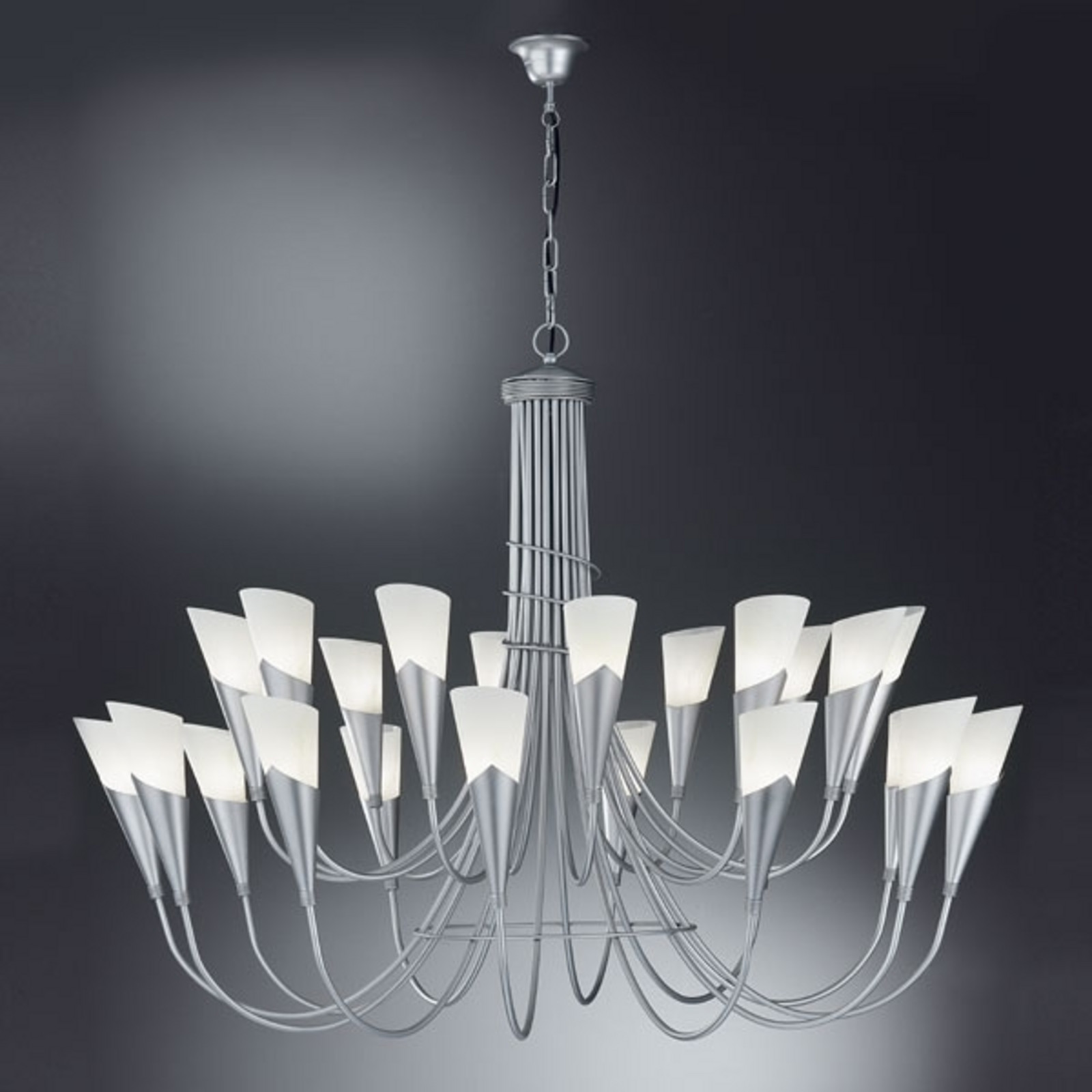 Candelabru CAMPAGNOLA 24 becuri argintiu