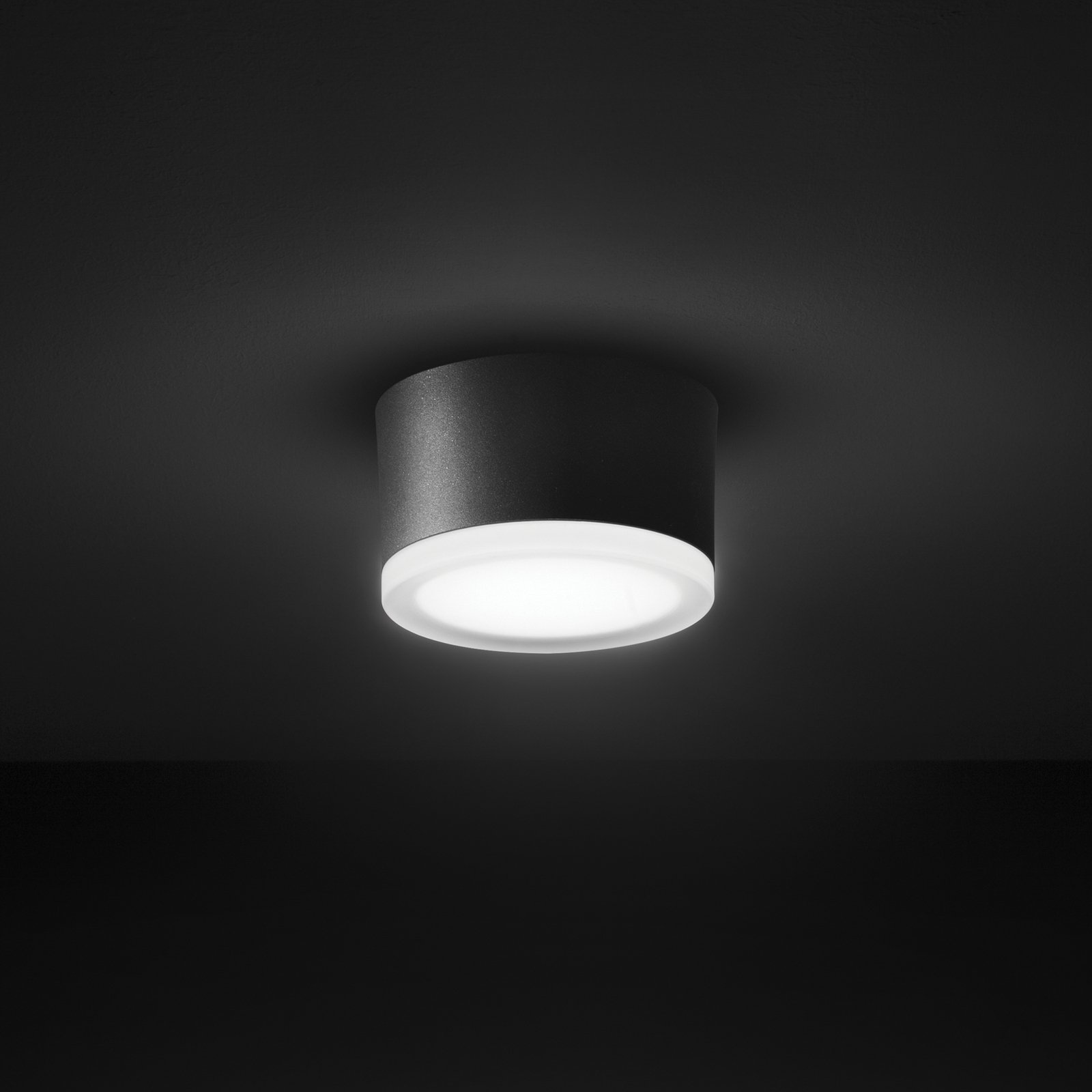 Lauko LED lubinis šviestuvas 1420, grafitinis Ø 13 cm