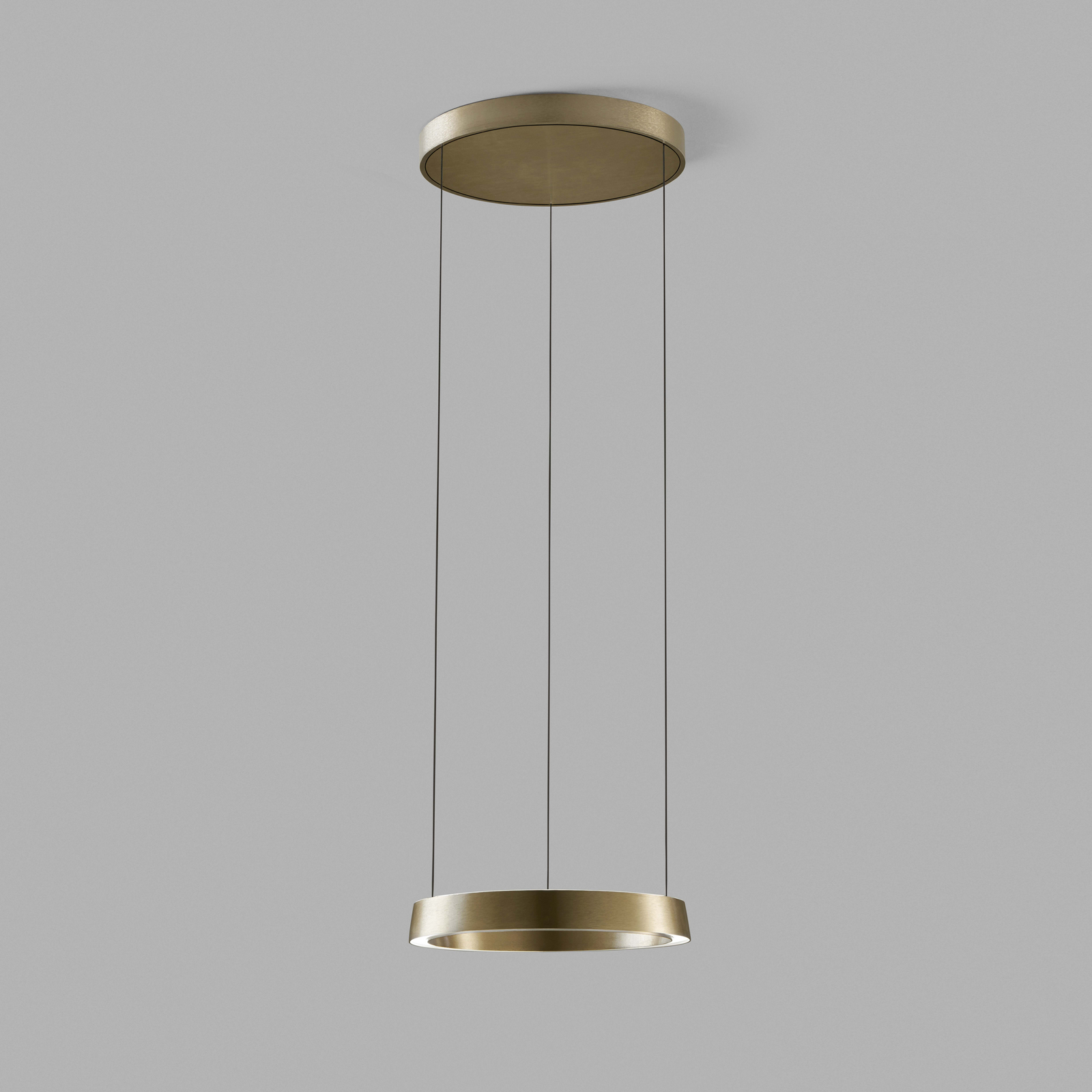 Suspension LED Edge Round en laiton, Ø 40 cm, Smart - Light-Point
