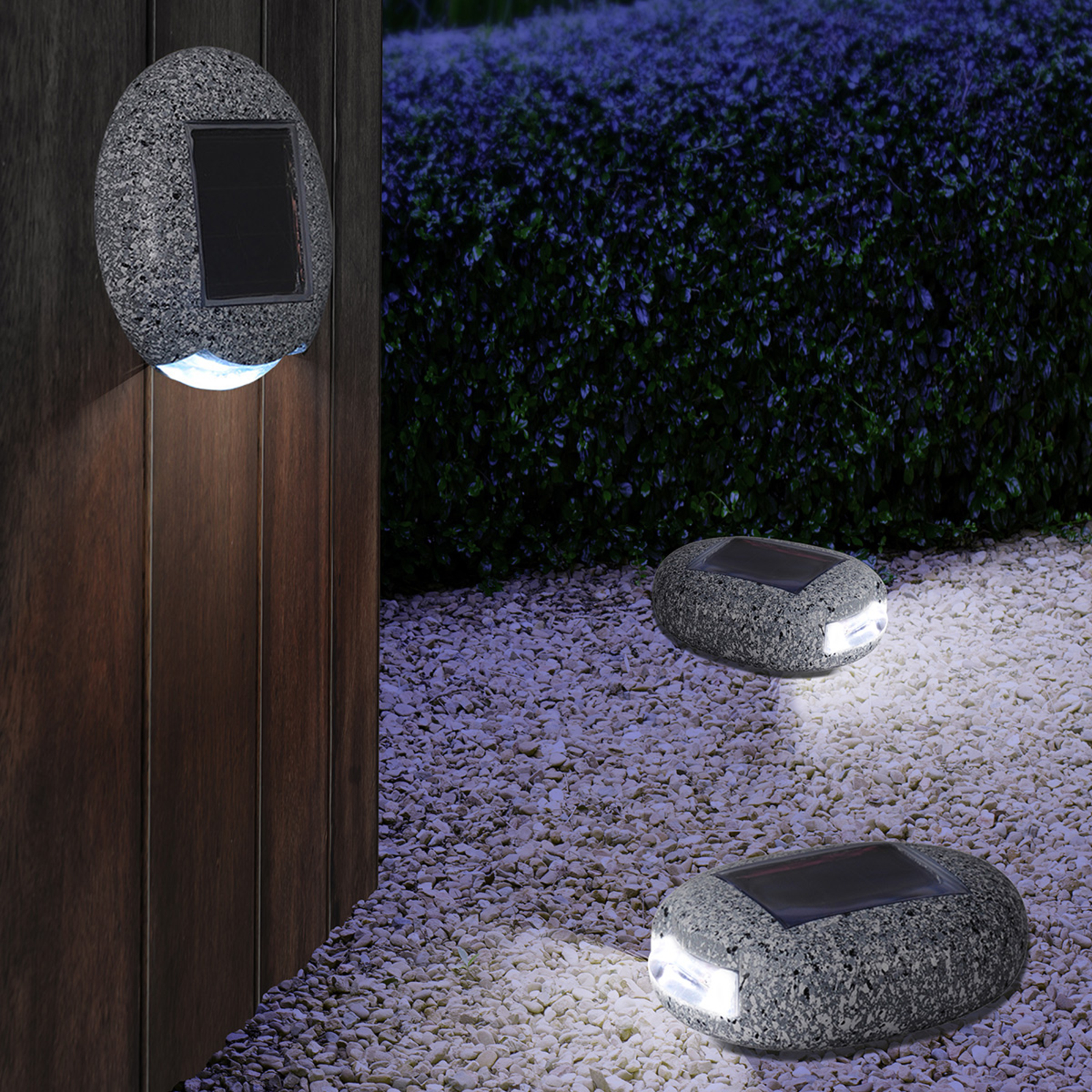 Stone design decorative outdoor light Talvi Solar