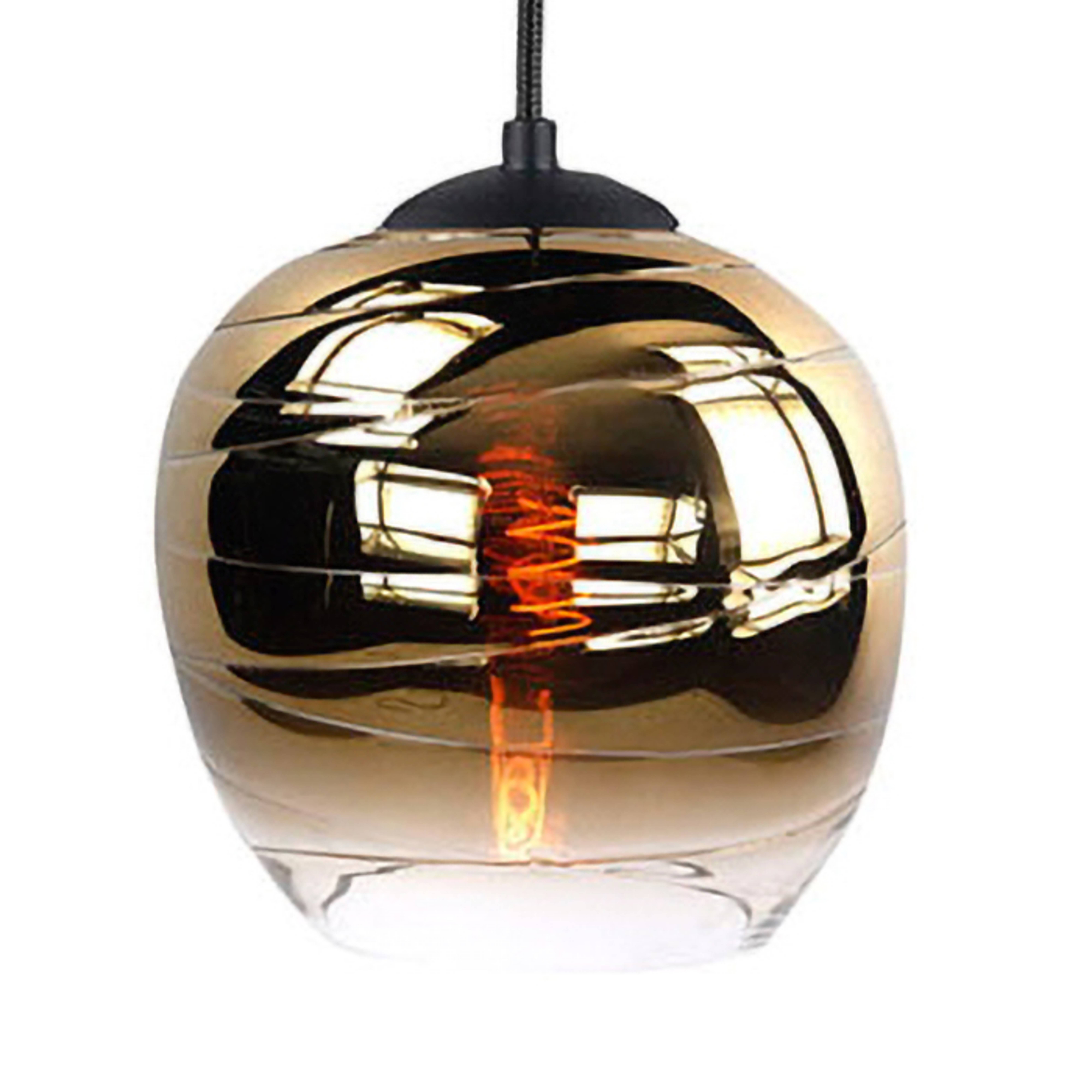 Lampenschirm Fantasy Apple, gold, Ø 22 cm, Glas